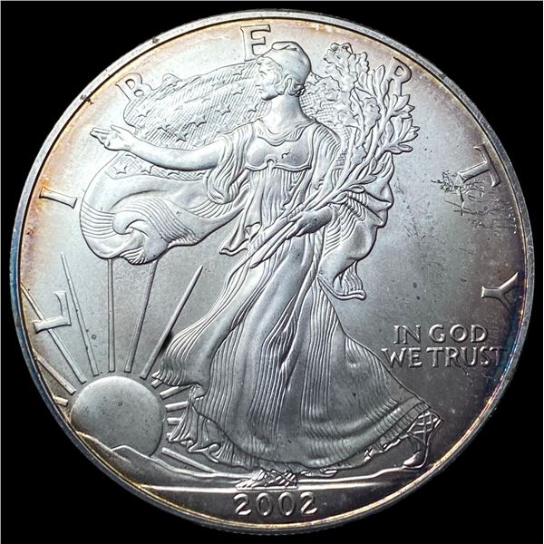 2002 1 oz Silver American Eagle $1 GEM BU