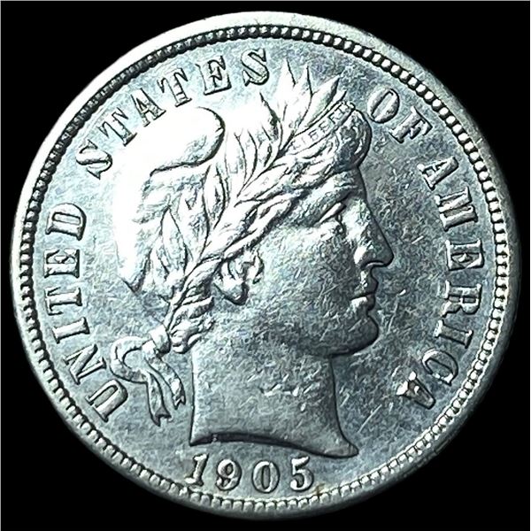 1905-S Silver Barber Dime CLOSELY  UNCIRCULATED