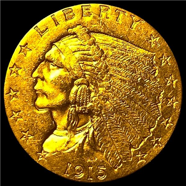 1915 Indian Head Gold $2.50 Quarter Eagle  CLOSELY UNCIRCULATED
