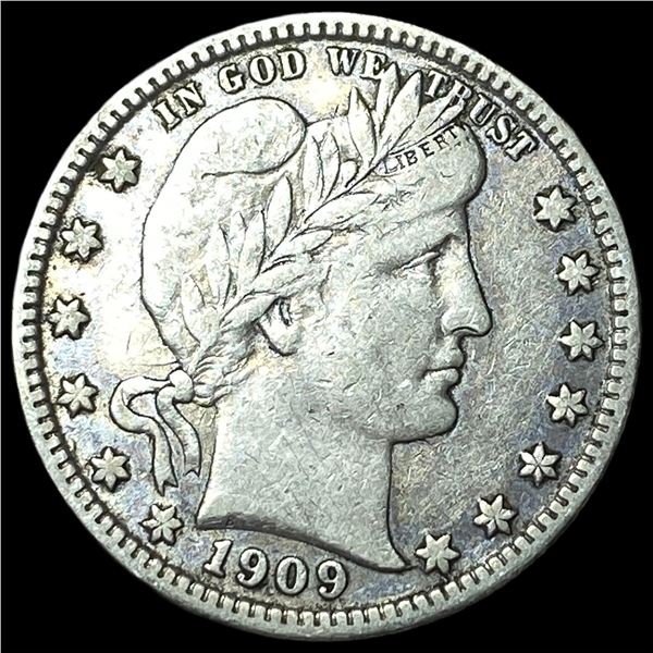 1909-D Silver Barber Quarter LIGHTLY  CIRCULATED