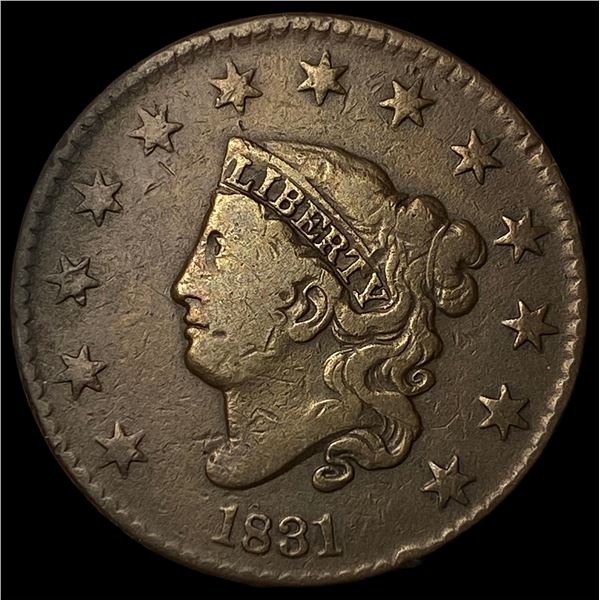 1831 Coronet Head Large Cent LIGHTLY  CIRCULATED
