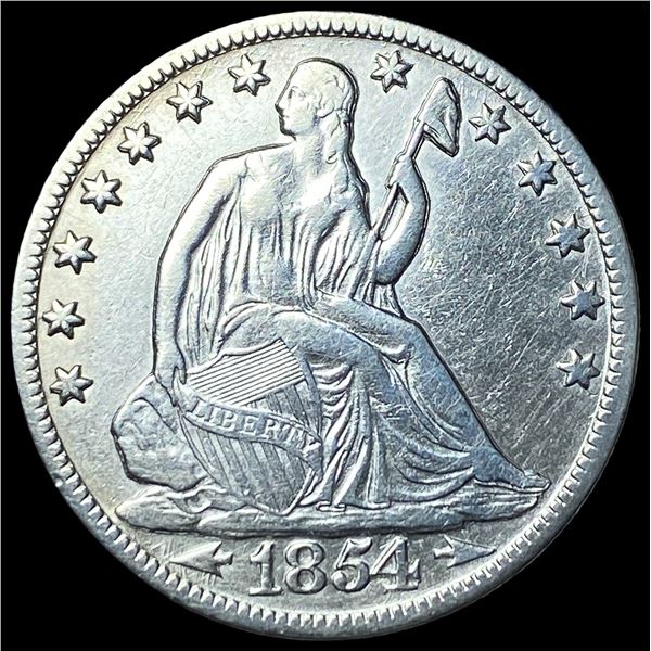 1854-O Silver Half Dollar NEARLY UNCIRCULATED