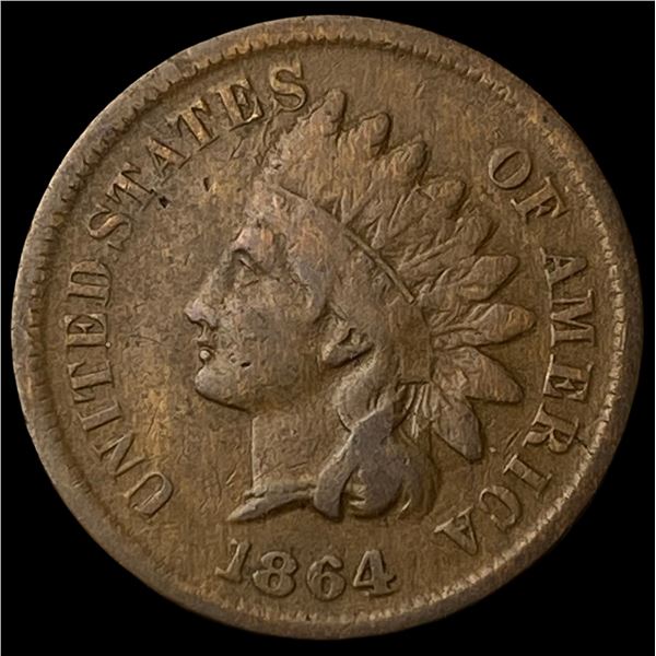 1864 Bronze Indian Head Cent ABOUT  UNCIRCULATED