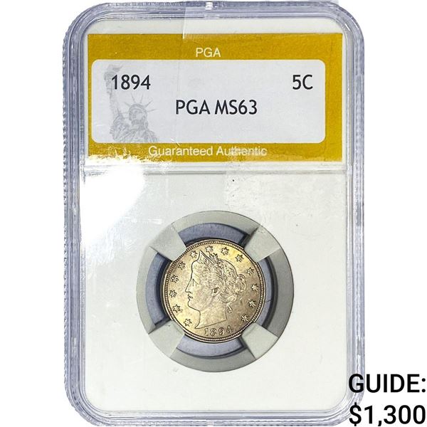 1894 Liberty Victory Nickel PGA MS63
