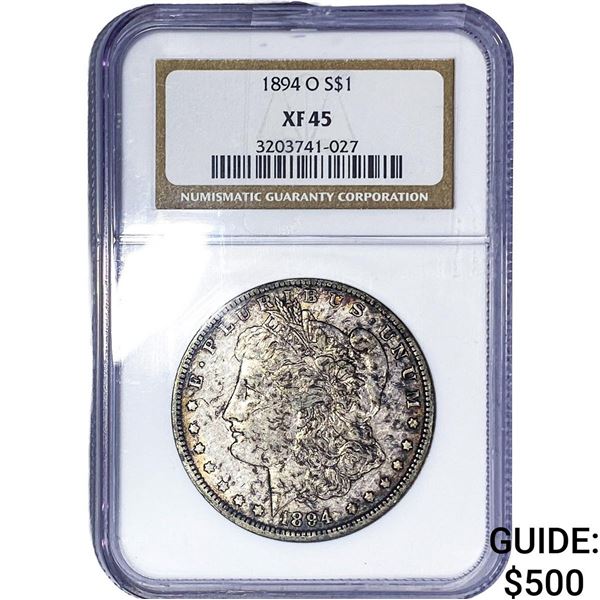1894-O Morgan Silver Dollar NGC XF45