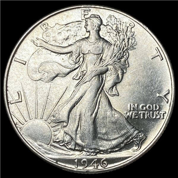 1946 Silver Walking Liberty Half Dollar CHOICE AU