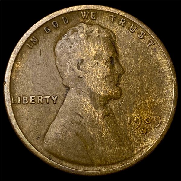1909-S Lincoln Wheat Cent NICELY CIRCULATED