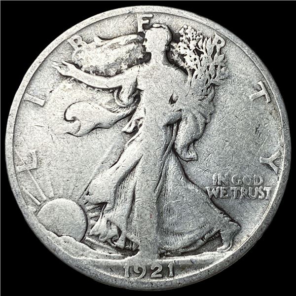 1921-D Silver Walking Liberty Half Dollar  LIGHTLY CIRCULATED