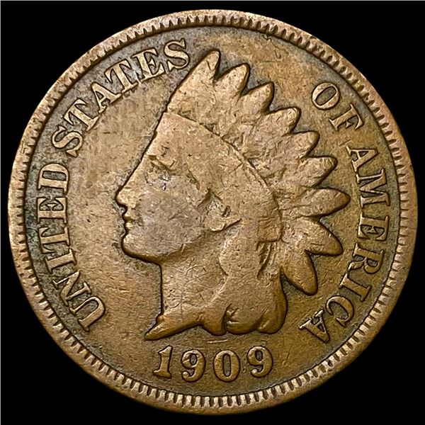 1909-S Indian Head Cent LIGHTLY CIRCULATED