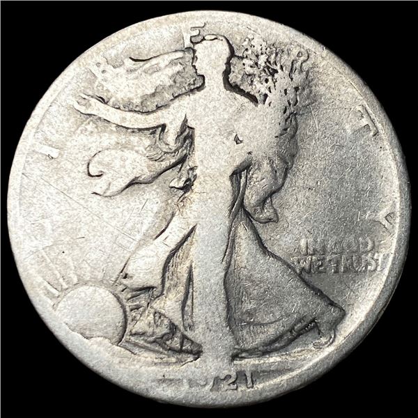 1921-D Silver Walking Liberty Half Dollar NICELY CIRCULATED
