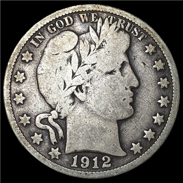 1912-D Silver Barber Half Dollar NICELY  CIRCULATED