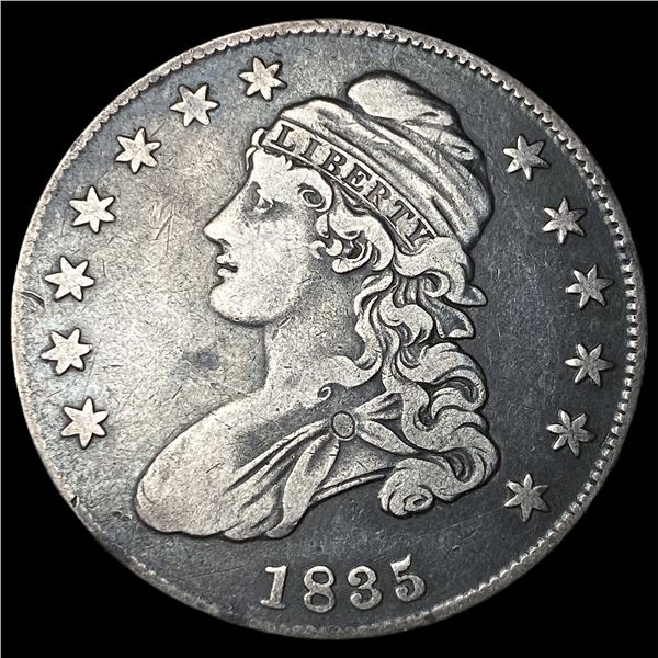 1835 Capped Bust Half Dollar ABOUT  UNCIRCULATED