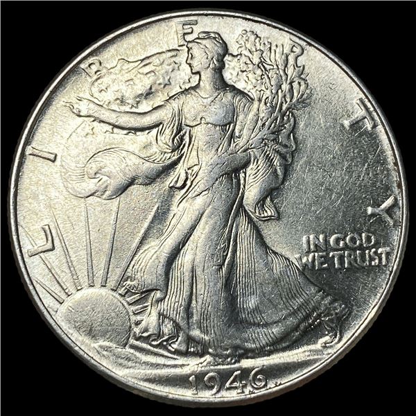 1946 Silver Walking Liberty Half Dollar CHOICE AU