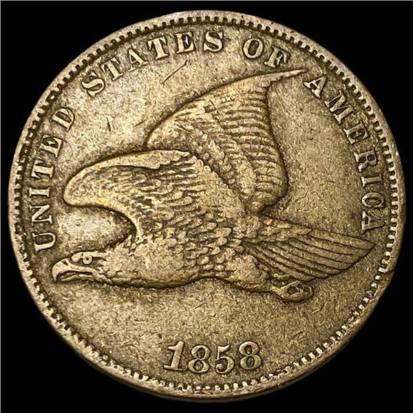 1858 Flying Eagle Cent ABOUT UNCIRCULATED