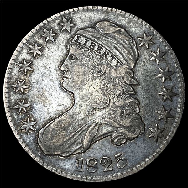 1825 Capped Bust Half Dollar NEARLY  UNCIRCULATED