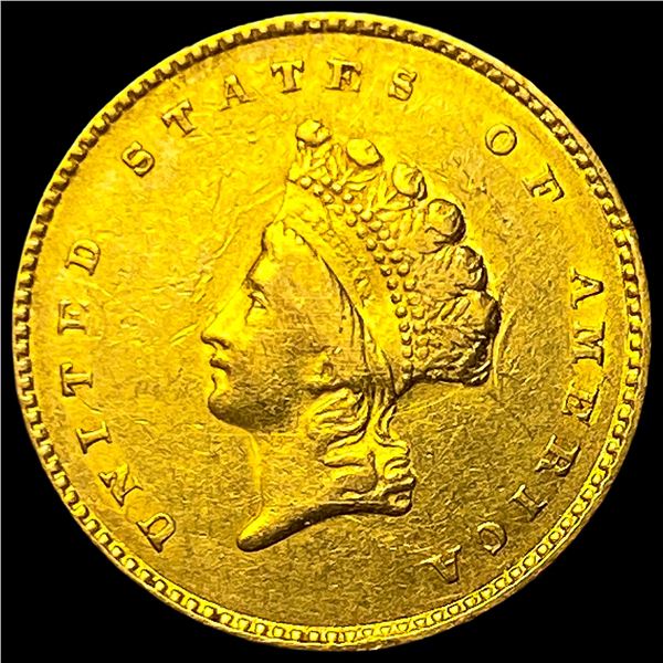 1855 Gold $1 Indian Princess Type 2 CLOSELY UNCIRCULATED