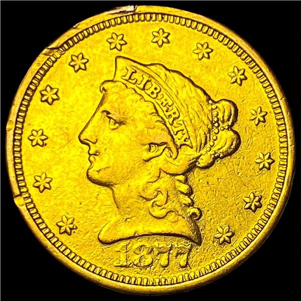 1877-S Gold $2.5 Liberty Head Quarter Eagle CLOSELY UNCIRCULATED