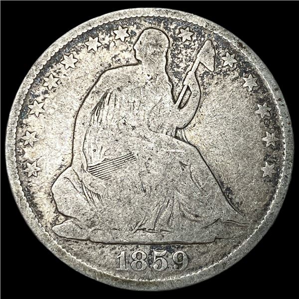 1859-O Silver Seated Liberty Half Dollar NICELY CIRCULATED
