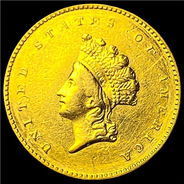1855 Gold $1 Indian Princess Type 2 NEARLY UNCIRCULATED