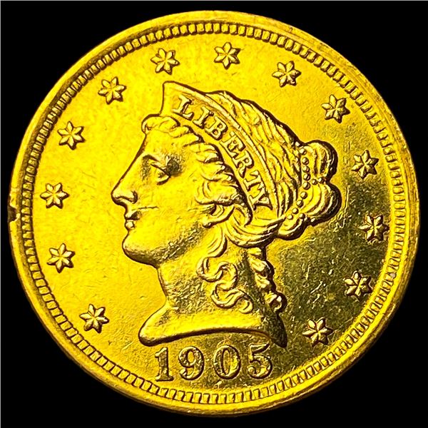 1905 Liberty Head Gold $2.5 Quarter Eagle CLOSELY UNCIRCULATED