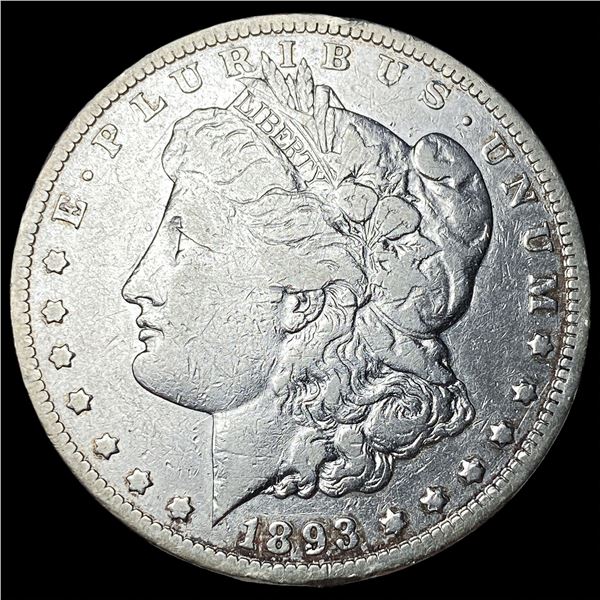 1893-CC Silver Morgan Dollar LIGHTLY  CIRCULATED