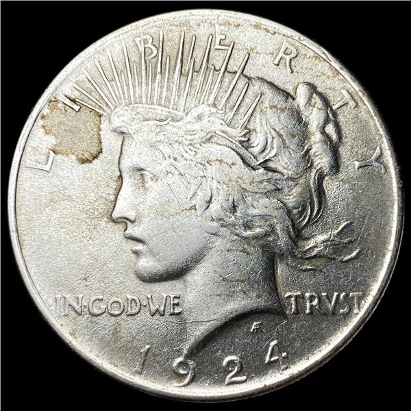 1924 Silver Peace Dollar CLOSELY UNCIRCULATED
