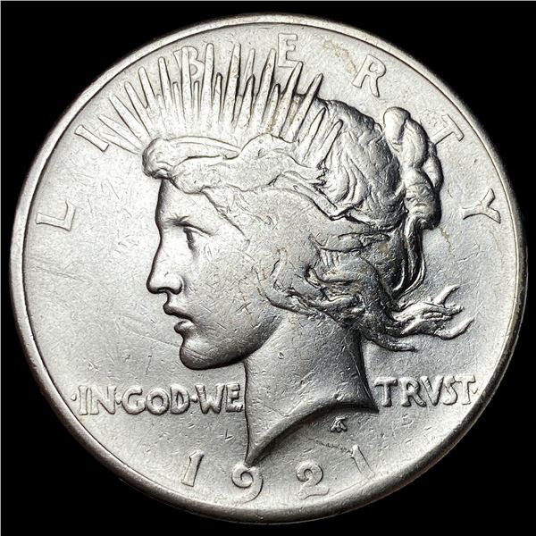 1921 Silver Peace Dollar NEARLY UNCIRCULATED
