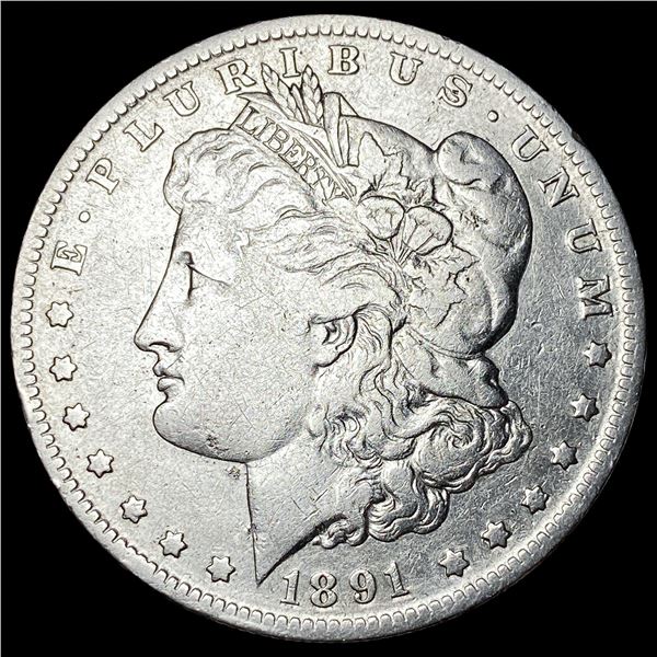 1891-O Silver Morgan Dollar ABOUT  UNCIRCULATED