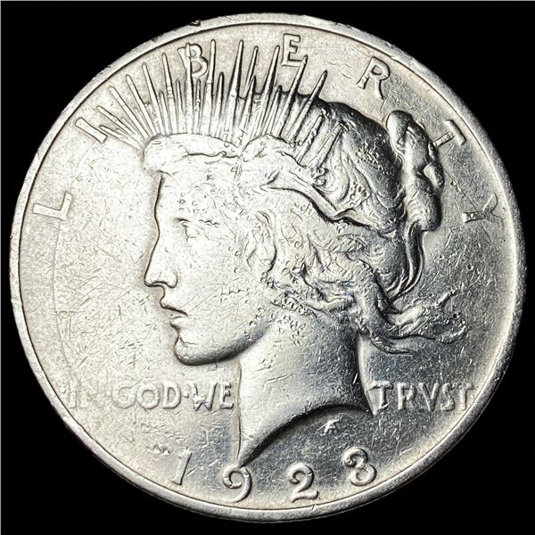 1923-D Silver Peace Dollar NEARLY  UNCIRCULATED