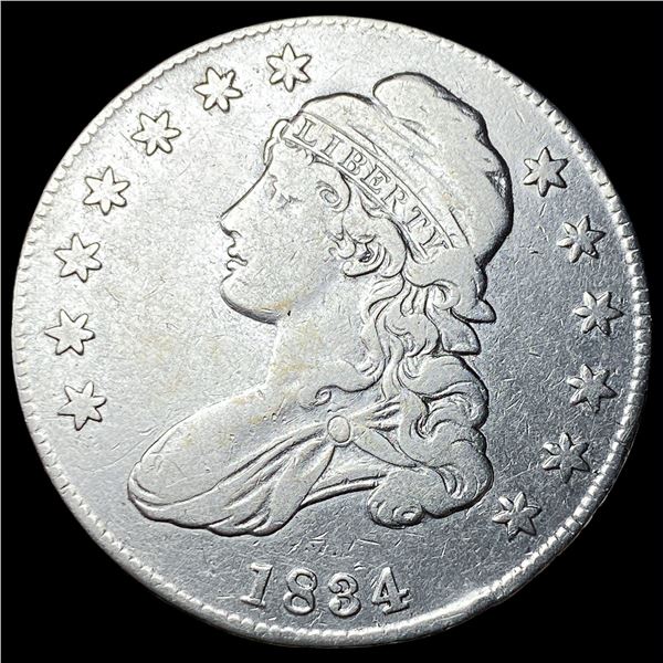 1834 Capped Bust Half Dollar ABOUT  UNCIRCULATED