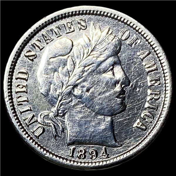 1894-O Silver Barber Dime NEARLY UNCIRCULATED