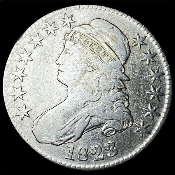 1823 Capped Bust Half Dollar ABOUT  UNCIRCULATED