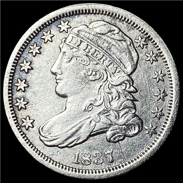 1837 Capped Bust Dime NEARLY UNCIRCULATED