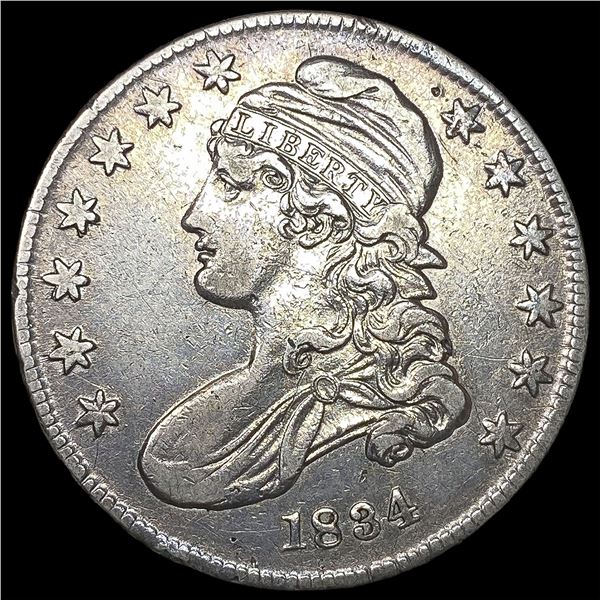 1834 Capped Bust Half Dollar NEARLY  UNCIRCULATED