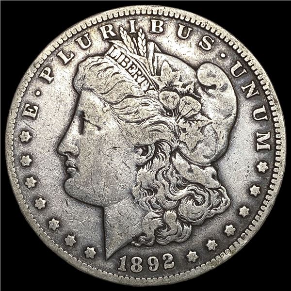 1892-CC Silver Morgan Dollar ABOUT  UNCIRCULATED
