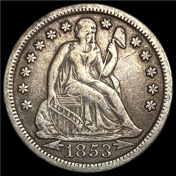 1853 Arrows Seated Liberty Dime CLOSELY  UNCIRCULATED