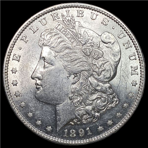 1891-S Silver Morgan Dollar CHOICE AU