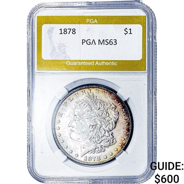 1878 Morgan Silver Dollar PGA MS63