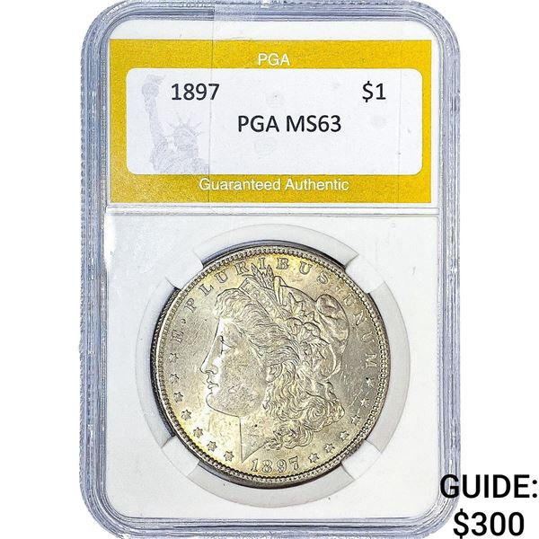 1897 Morgan Silver Dollar PGA MS63