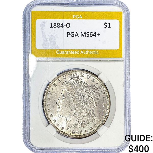 1884-O Morgan Silver Dollar PGA MS64+