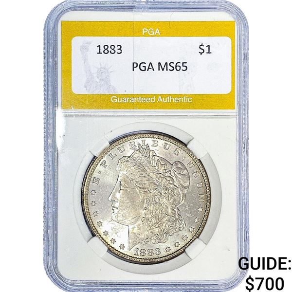 1883 Morgan Silver Dollar PGA MS65
