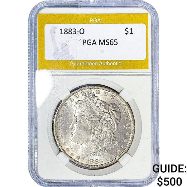 1883-O Morgan Silver Dollar PGA MS65
