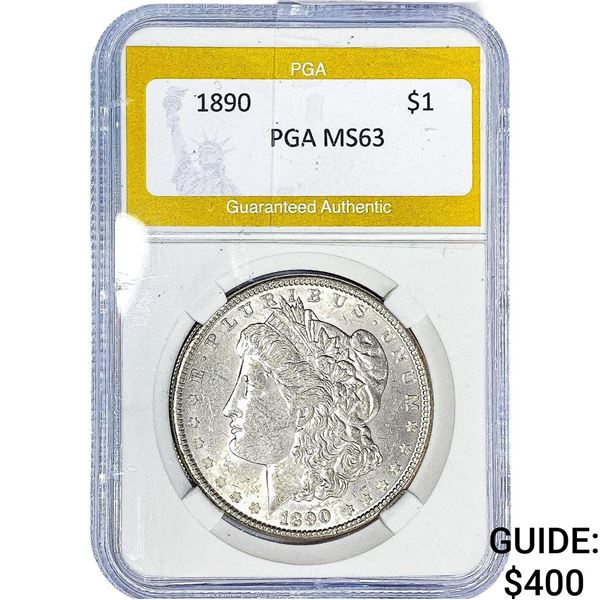 1890 Morgan Silver Dollar PGA MS63