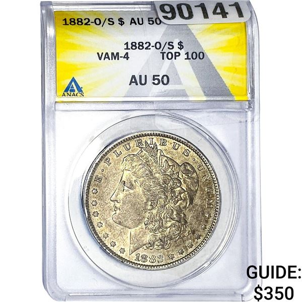 1882-O/S Morgan Silver Dollar ANACS AU50