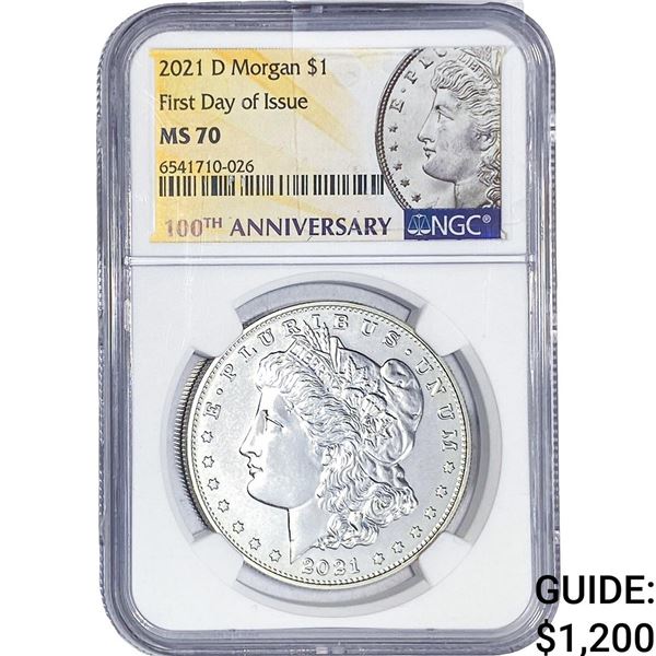 2021-D Morgan Silver Dollar NGC MS70