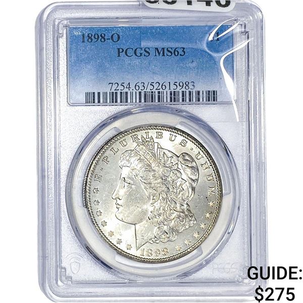 1898-O Morgan Silver Dollar PCGS MS63
