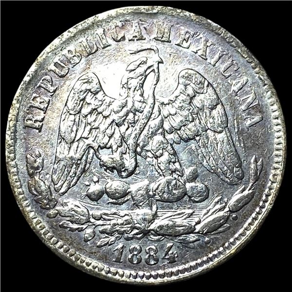 1884MoM Mexico Silver 25 Cenatvos