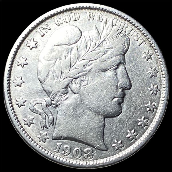 1908-O Silver Barber Half Dollar NEARLY  UNCIRCULATED
