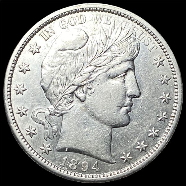 1894-S Silver Barber Half Dollar CLOSELY  UNCIRCULATED