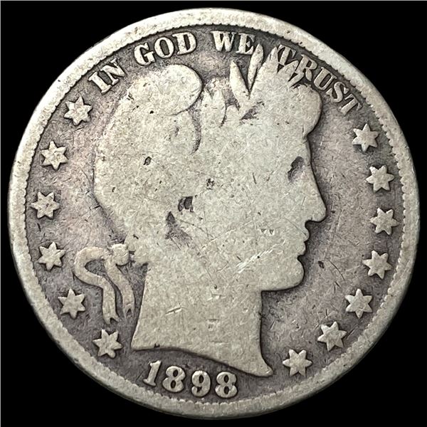 1898 Silver Barber Half Dollar HIGH GRADE